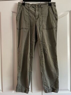 Sanctuary Olive Cargo Pants with Elastic Cuffs